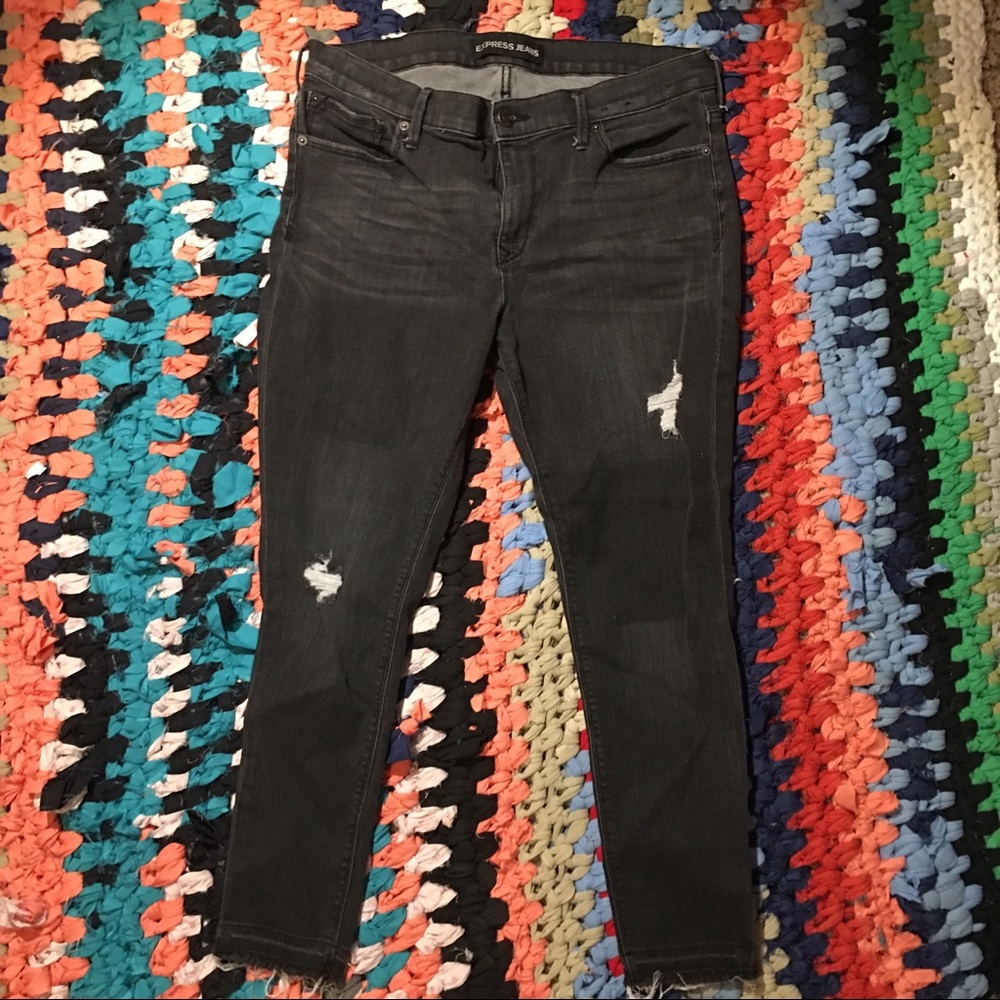 Express distressed jeggings